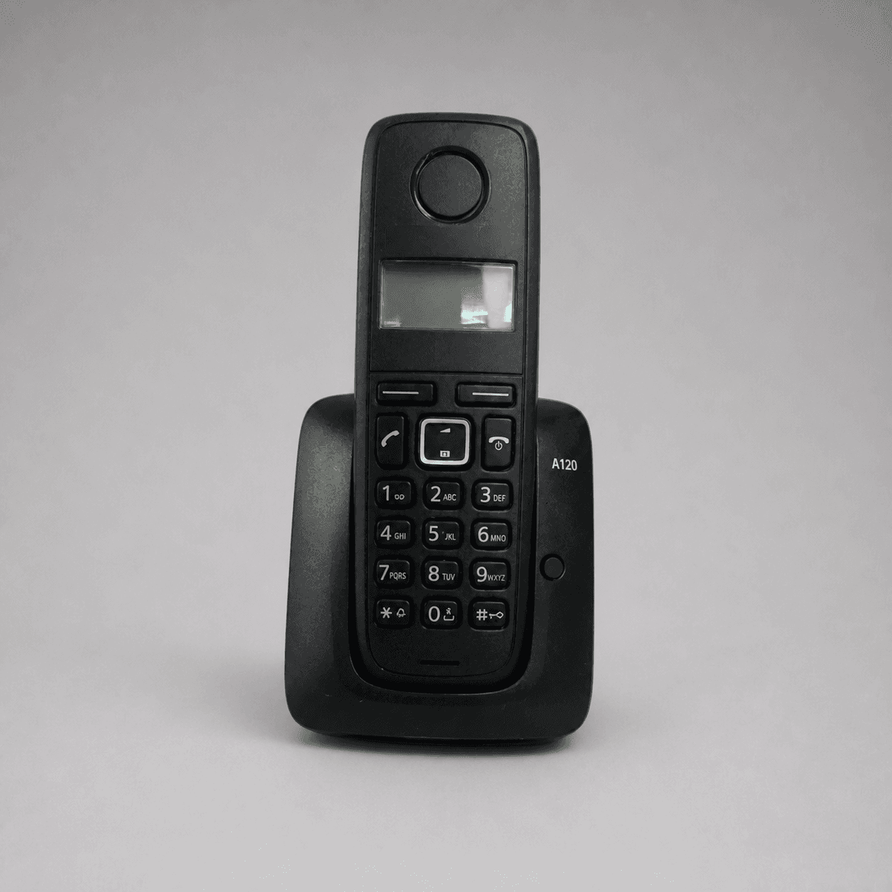 Černý bezdrátový telefon A120 — Fotografie 1