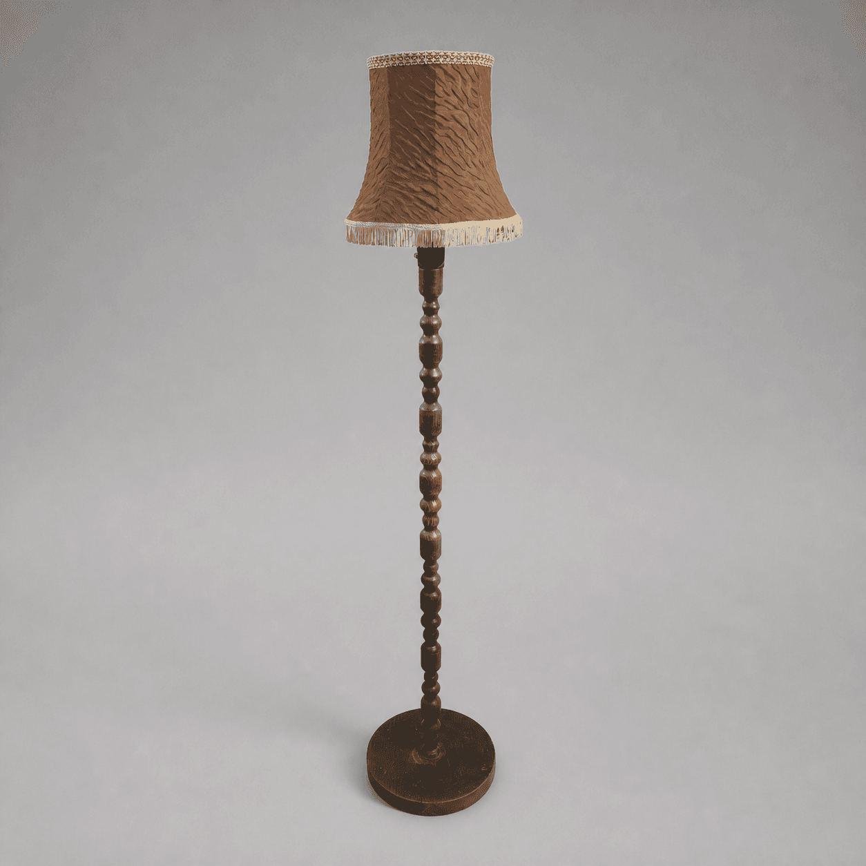Braune Lampe mit Fransen — Foto 1