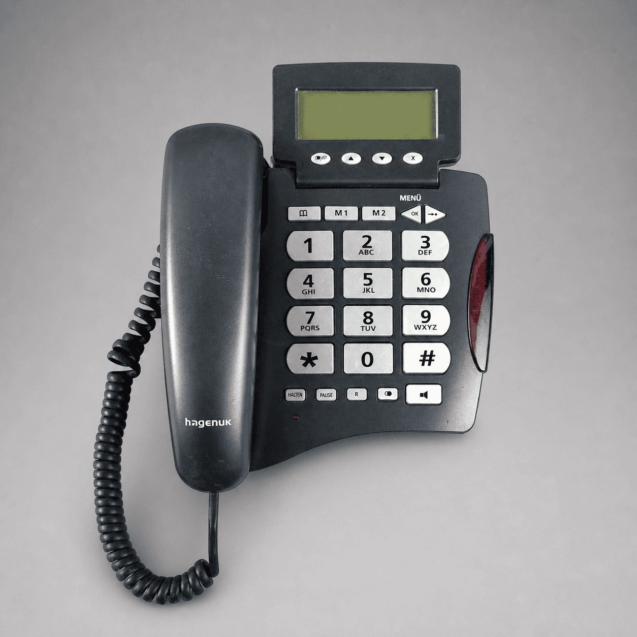 Černý telefon Hagenuk s displejem — Fotografie 1