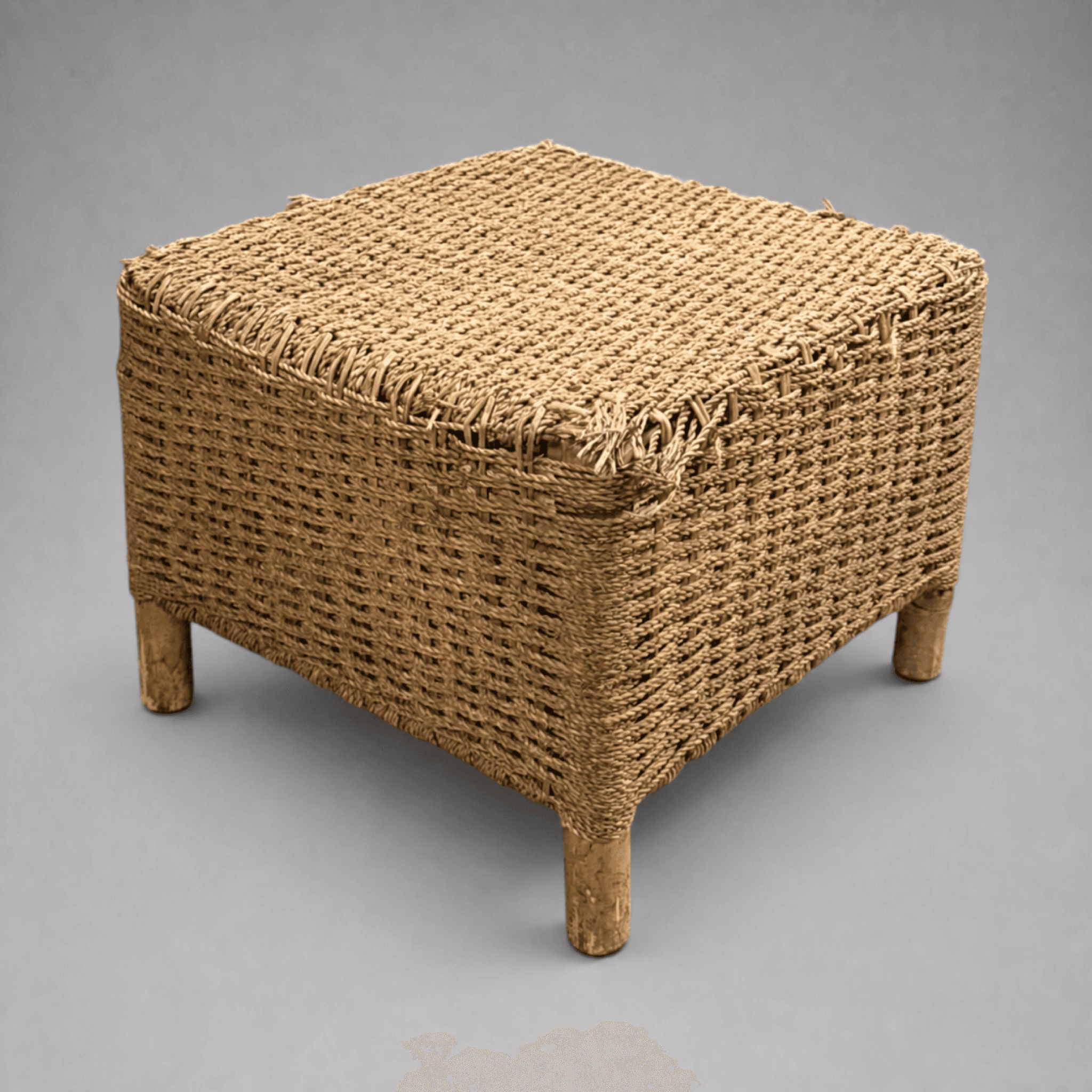 Geflochtener quadratischer Hocker — Foto 1