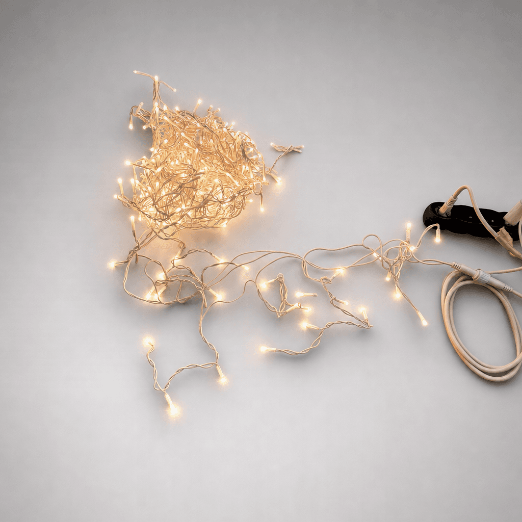 String lights with white cable — Photo 1