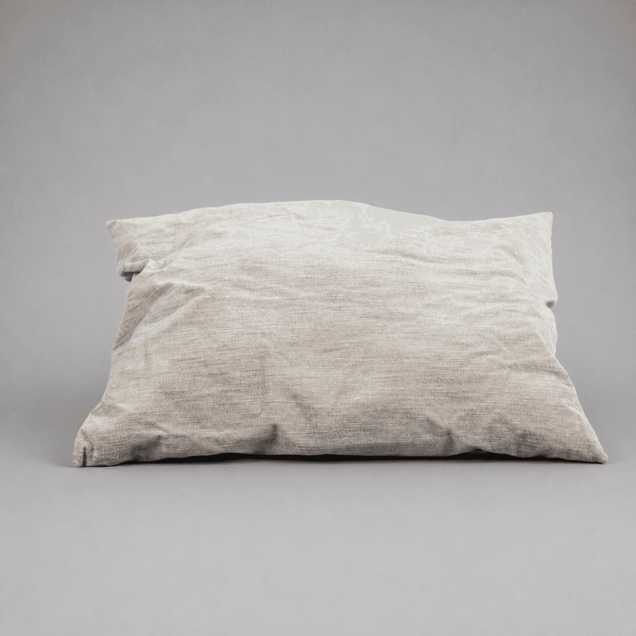 Beige linen-look cushion — Photo 1