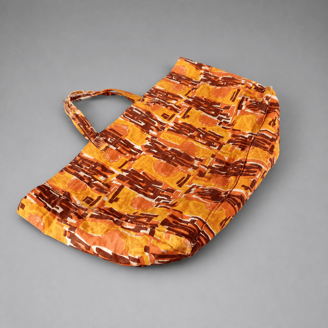 Orange gemusterte Stofftasche — Foto 1